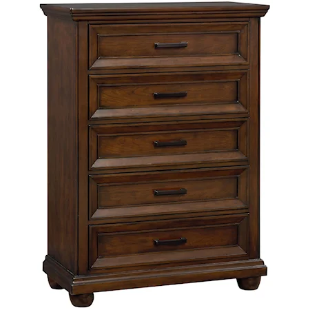 Drawer Chest with Beveled Frames and Ogee Moldings